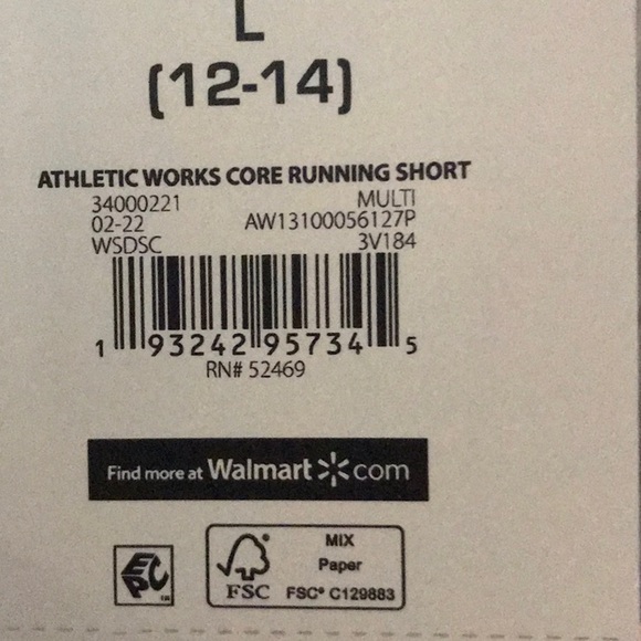 Athletic shorts, NWT, size Large (12-14) - Picture 3 of 3